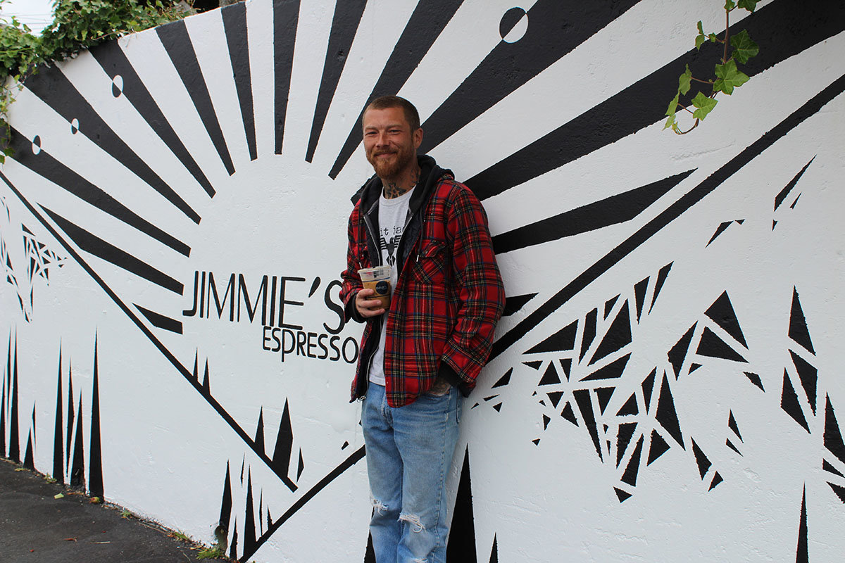 Tattoo Artist Bradley Clark turned his artistic talents toward leather tooling, art canvases and murals when COVID-19 changed the tattoo industry. He recently completed this mural outside the newest branch of Jimmie's Espresso next to the Chehalis City Hall.