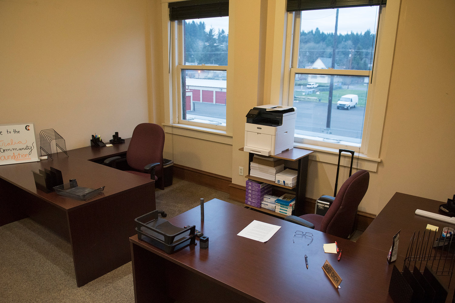 Centralia Community Foundation’s new office is seen Thursday evening at an open house in Centralia.