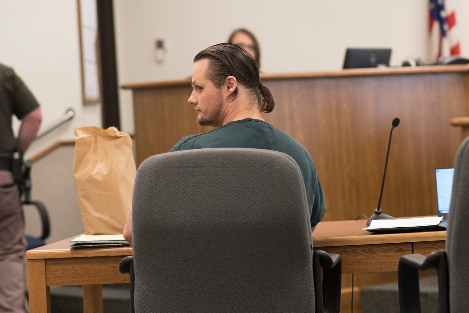 Danny Wing makes an appearance in Lewis County Superior Court Friday Sept. 7, 2018.