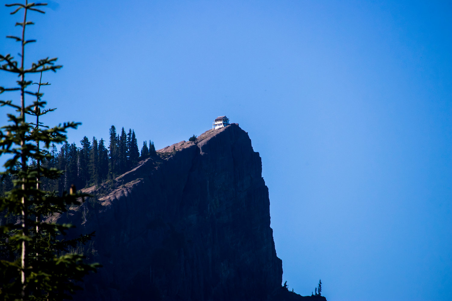 The High Rock Lookout is seen from the trailhead Tuesday afternoon in the Gifford Pinchot National Forest.