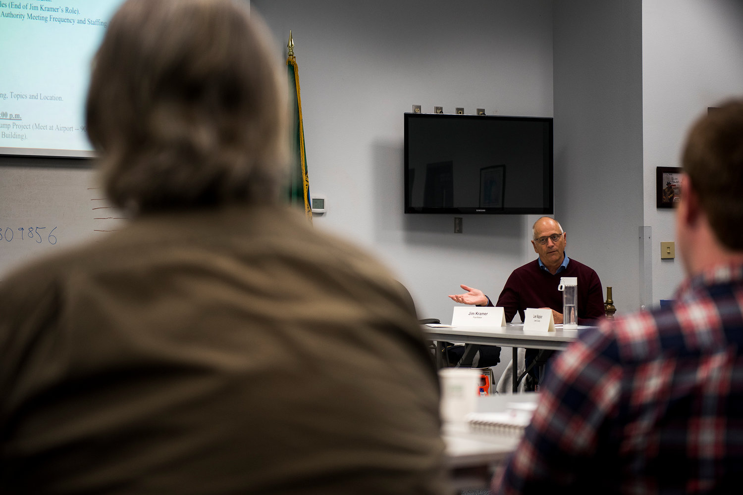 Jim Kramer, facilitator of the Chehalis Basin Flood Authority, formerly announced his resignation during Thursday's meeting at the Riverside Fire Authority in Centralia.