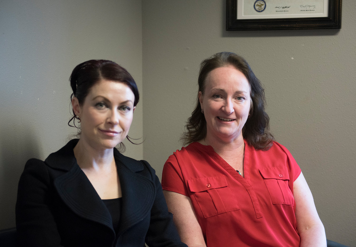 Jennifer Soper, right, and her attorney Stephanie Stocker, of Olympia, sat down with The Chronicle earlier this month for an interview.