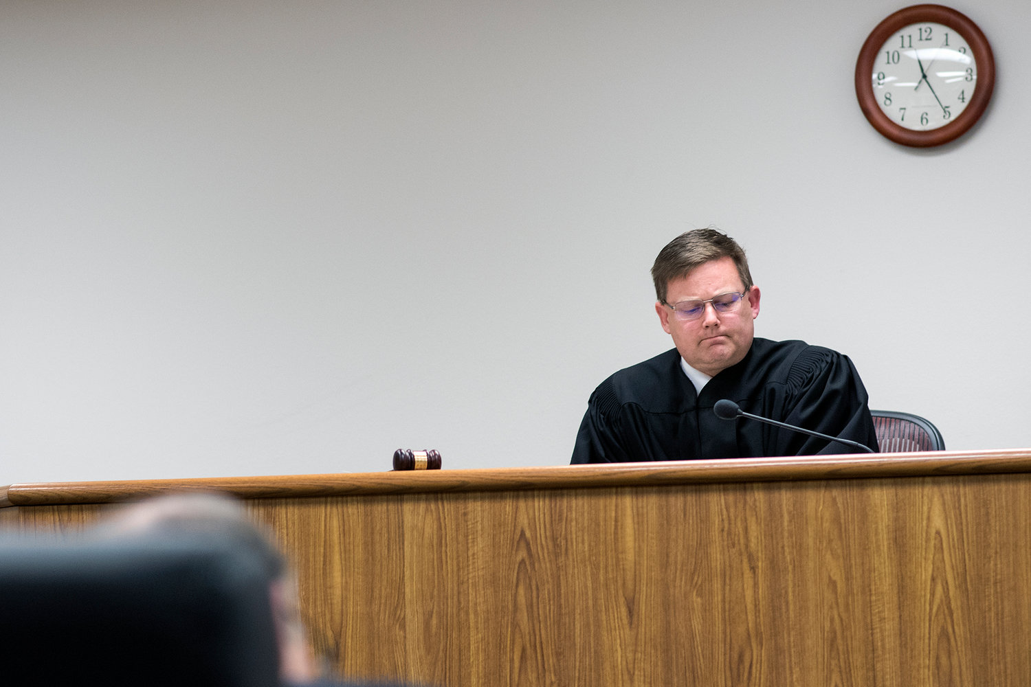 Lewis County District Court Judge R.W. Buzzard addresses the courtroom in June 2017.