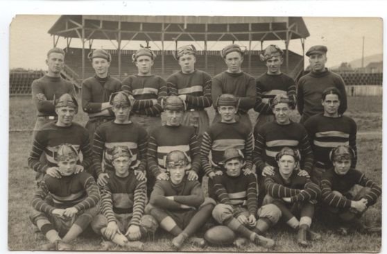 Believed to be the 1916 Chehalis High School Bearcat football team.