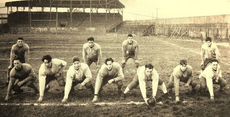Believed to be a pre-1920 Chehalis High School Bearcat football team.