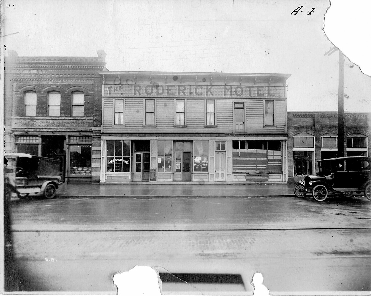 The Lewis County Historical Museum last year received photos and other evidence from the 1920 trial of the Wobblies involved in the 1919 Centralia Massacre. This photo shows the Roderick Hotel where the IWW Hall was located.