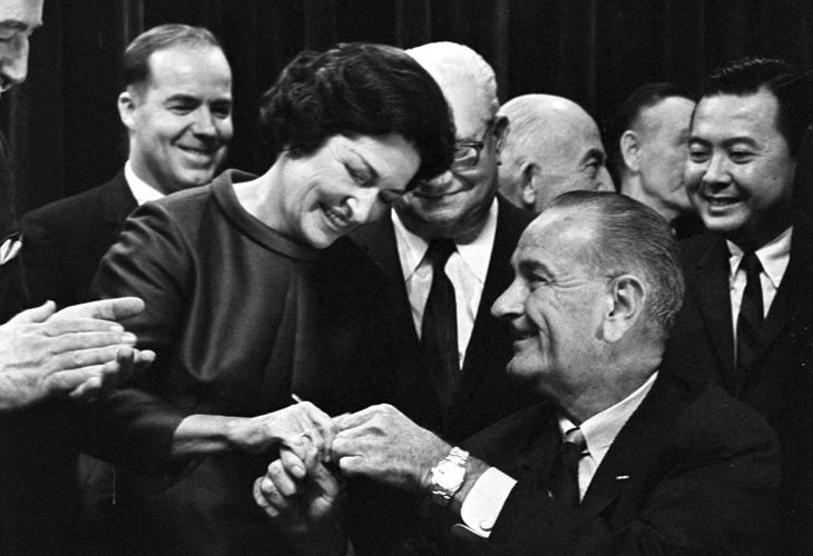 Signing of the Highway Beautification Act of 1965. See more at the LBJ Library.