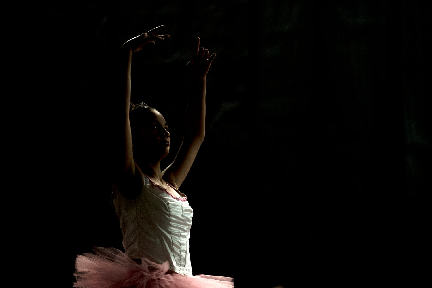 A ballerina performs during the first act of the Nutcracker on Saturday in Pe Ell.