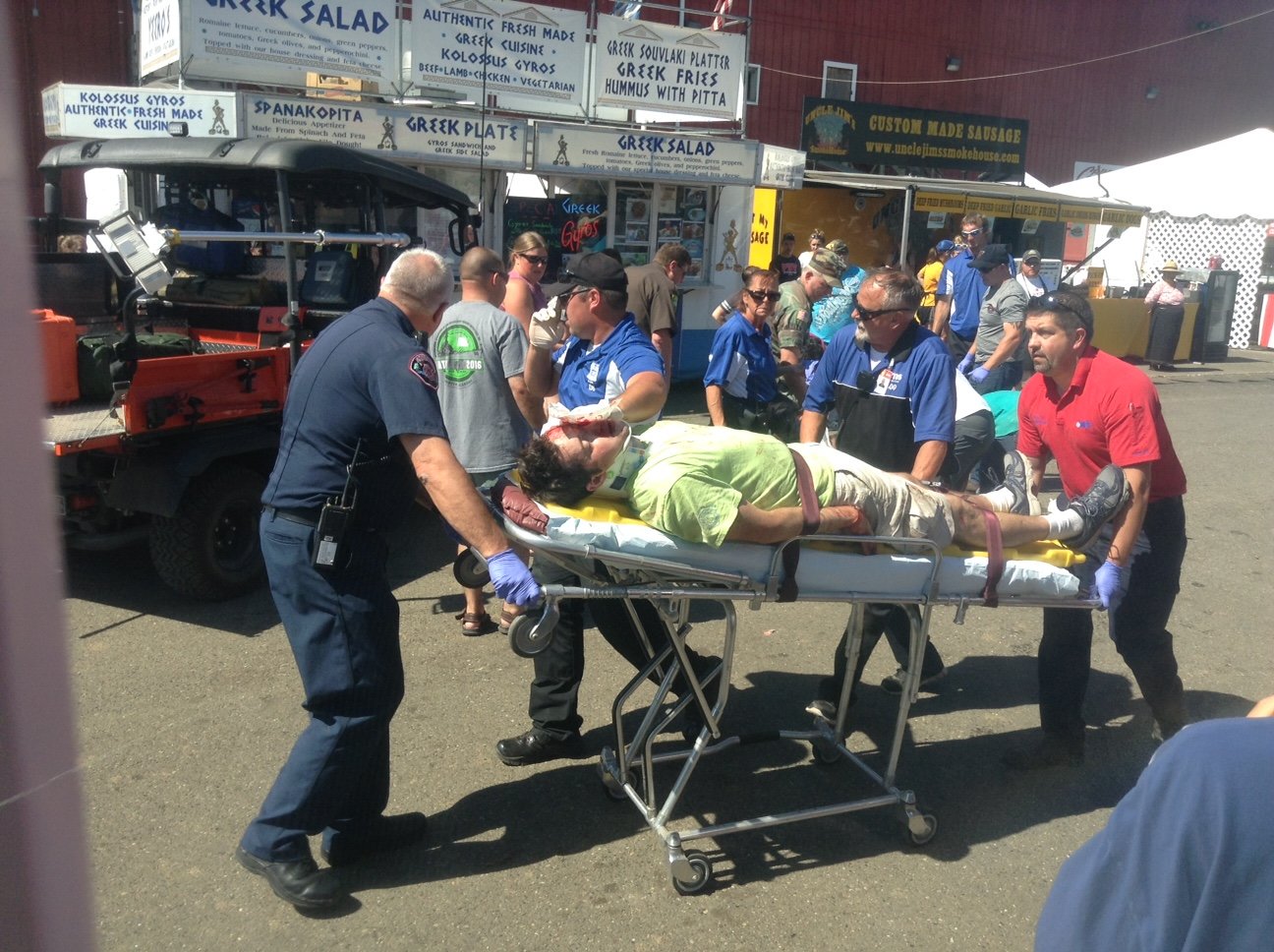 Several people were injured in August after a horse became startled and bolted down the midway, according to the Riverside Fire Authority.
