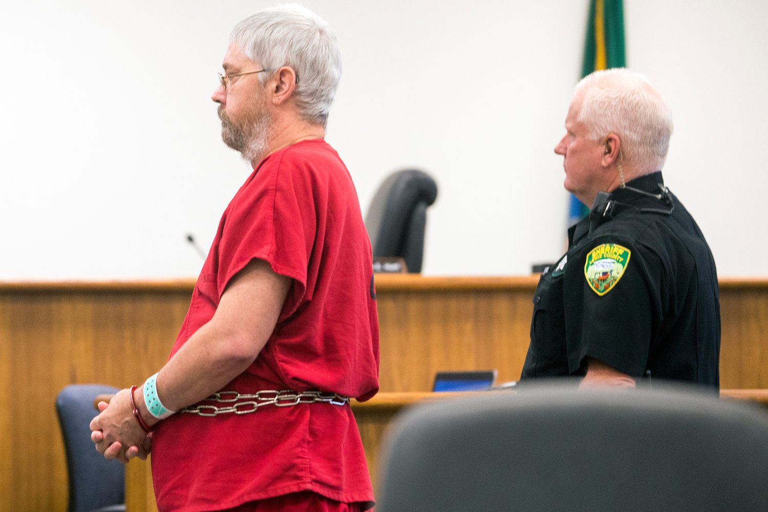 Rick Riffe walks out of a Lewis County Superior Courtroom after his sentencing hearing on Monday afternoon at the Lewis County Law and Justice Center in Chehalis.