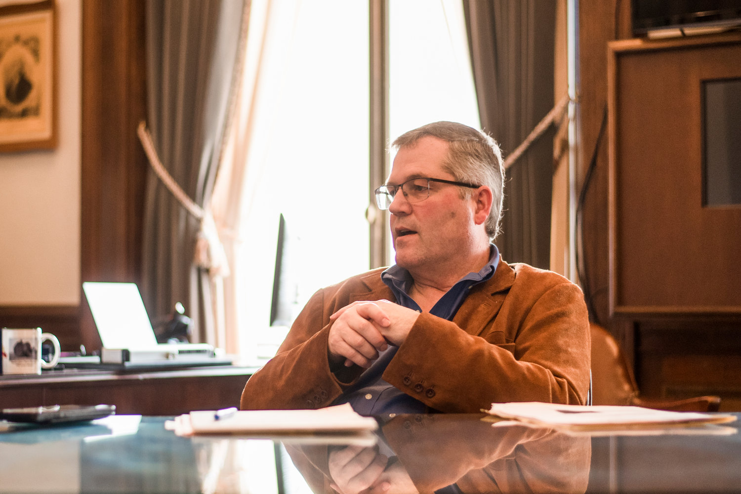 State Rep. J.T. Wilcox, author of this commentary, talks during an interview inside his office at the state Capitol in 2019.