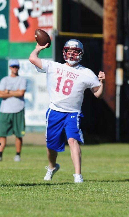 Pete Caster / pcaster@chronline.com W.F. West quarterback Mitch
Gueller has a lot of "Lewis County Fantasy Football" potential in
his senior season.