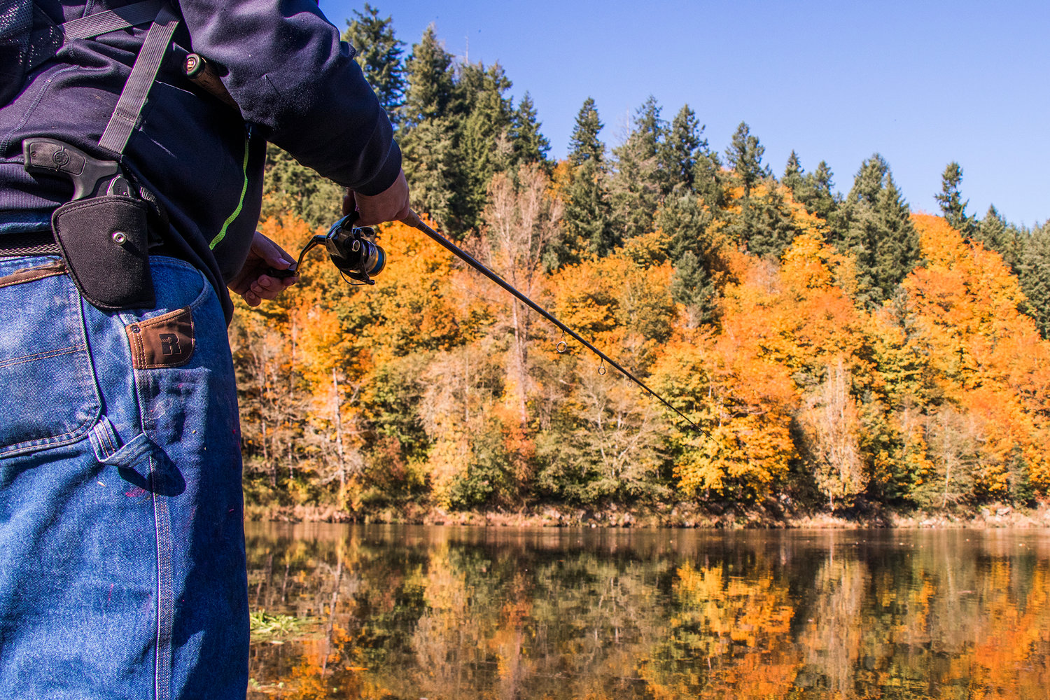 A man casts his line into the Chehalis River last year near Galvin. 