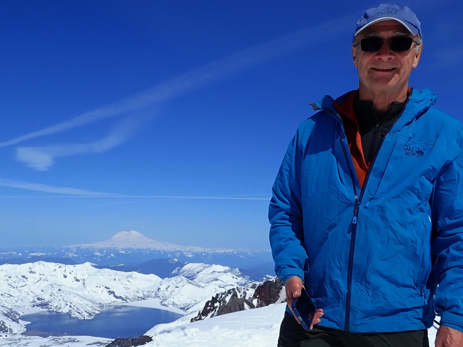 Centralia resident Neal Kirby poses for a photograph after reaching the summit of Mount St. Helens on March 31. In addition to being a longtime educator and principal in Lewis County, Kirby is the chairman of the Olympia Branch of Mountaineers.