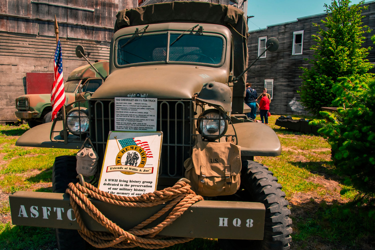 A 1942 Chevrolet 4x4 1 1/2 Ton Truck was on display during Armed Forces Day in downtown Centralia.