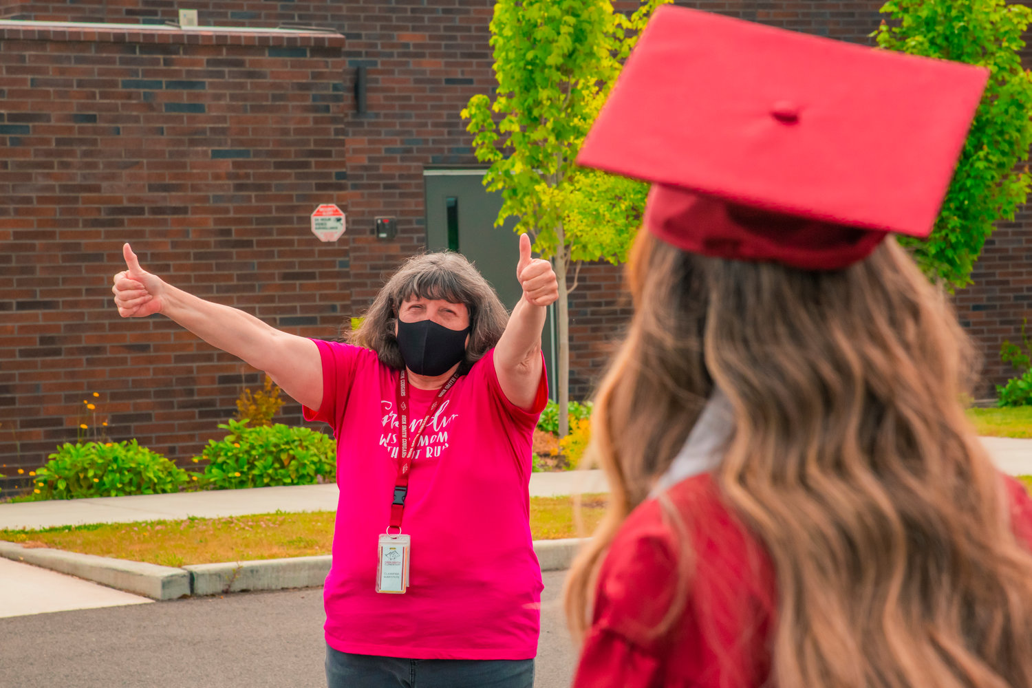 On Thursday morning, W.F. West seniors participated in the Senior Walk from W.F. West to Chehalis Middle School, James W. Lintott Elementary and Orin C Smith Elementary.