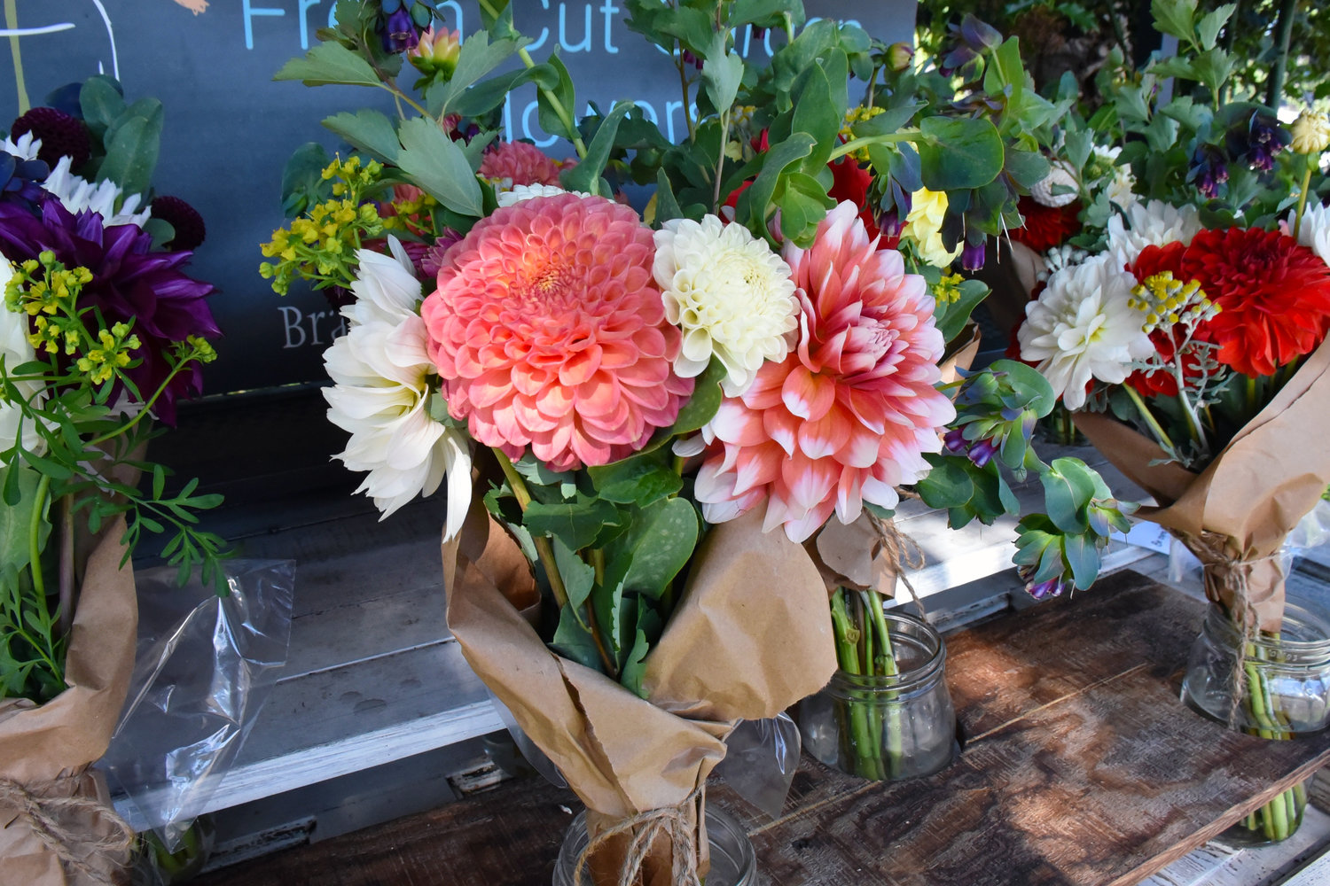 The Braids and Blossoms Flower Farm has bouquets for sale every Friday at 9 a.m. in the summer, located at 396 Sussex Ave. E. in Tenino.