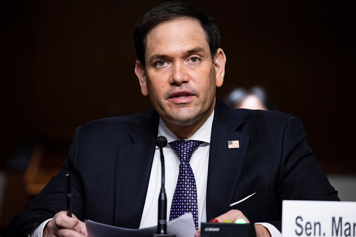 Sen. Marco Rubio, R-Fla., speaks on Capitol Hill on Dec. 16, 2020. Along with Wisconsin Sen. Ron Johnson, Rubio is among the highly challenged Senate Republicans seeking reelection.