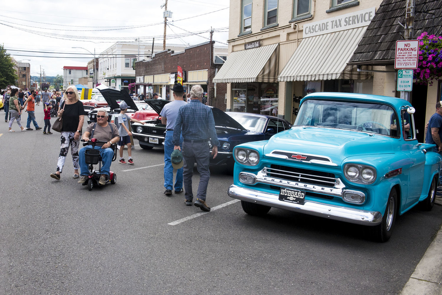 The car show at ChehalisFest took up blocks of downtown streets in 2019.