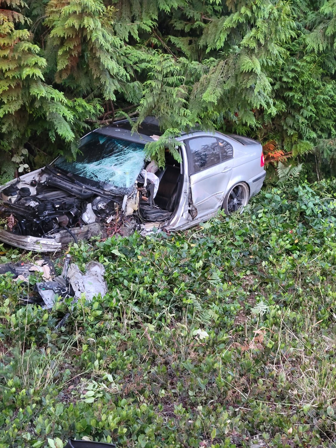 A man was airlifted to Harborview Medical Center in Seattle after he fell asleep at the wheel and crashed into a pickup truck on U.S. Highway 12 at mile marker 69 early Wednesday morning.