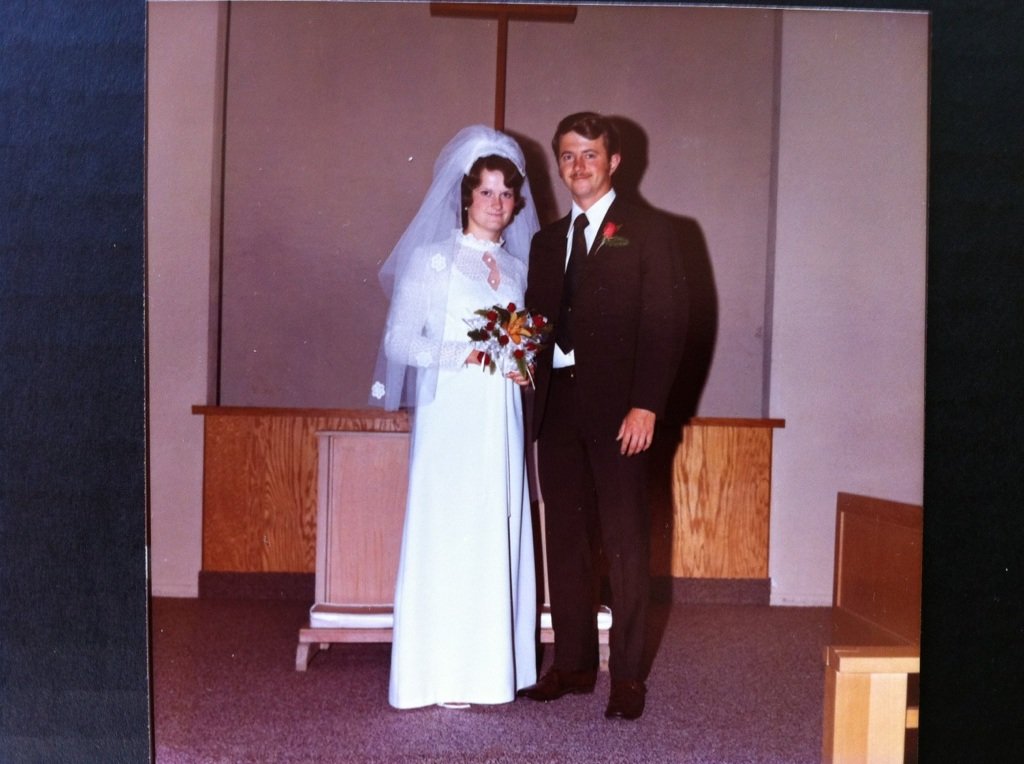 Dan and Debby Swecker are pictured at their wedding.