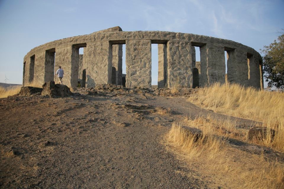Stonehenge Memorial at Maryhill was dedicated in 1918, brought to fruition by Sam Hill. Hill wanted a memorial to the soldiers of Klickitaty County killed in World War I. It is a replica of the pre-historic Stonehenge in England.