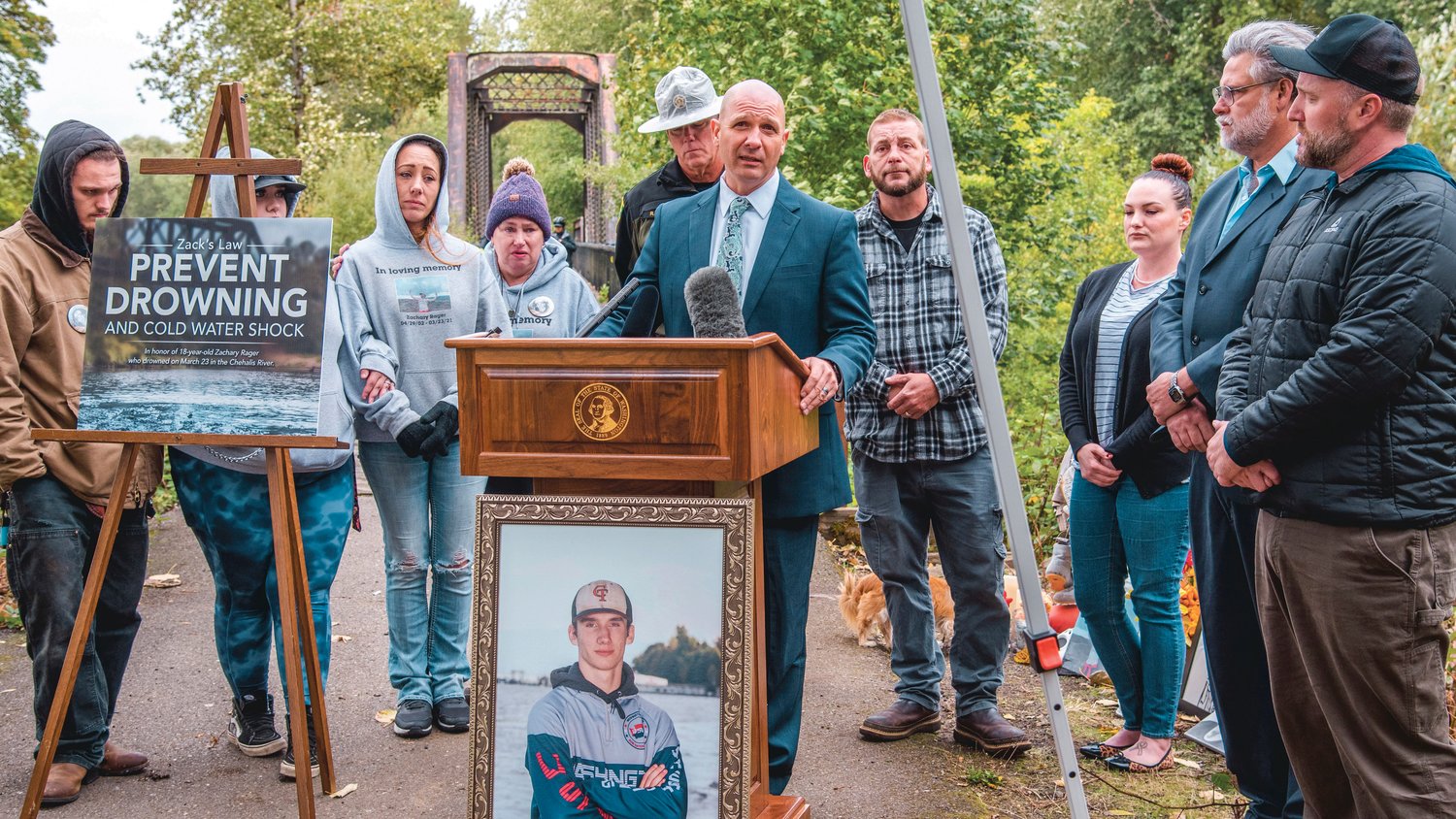 Peter Abbarno said “Zack’s Law will save lives,” during an event honoring the life of Zack Hines-Rager with a goal of raising awareness around cold water shock to prevent drownings.