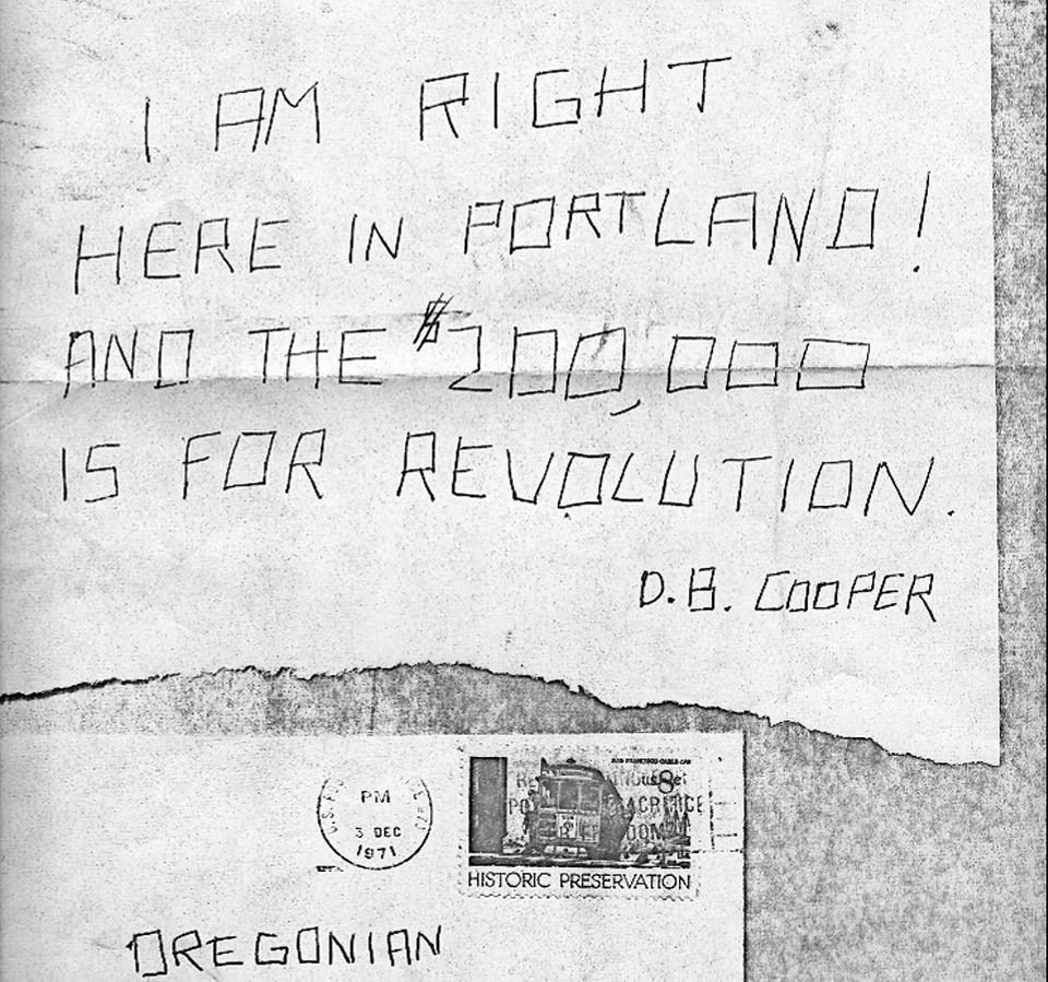 The Oregonian received many letters in the 1970s that claimed to be from D.B. Cooper.