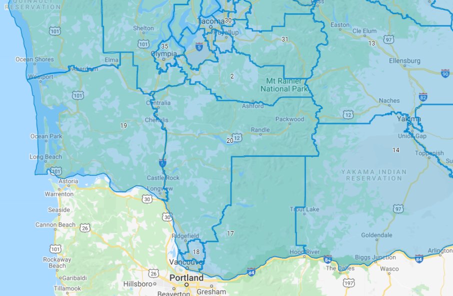Newly Proposed Legislative Map Would Divide Some Centralia Chehalis Communities Along Interstate 5 The Daily Chronicle
