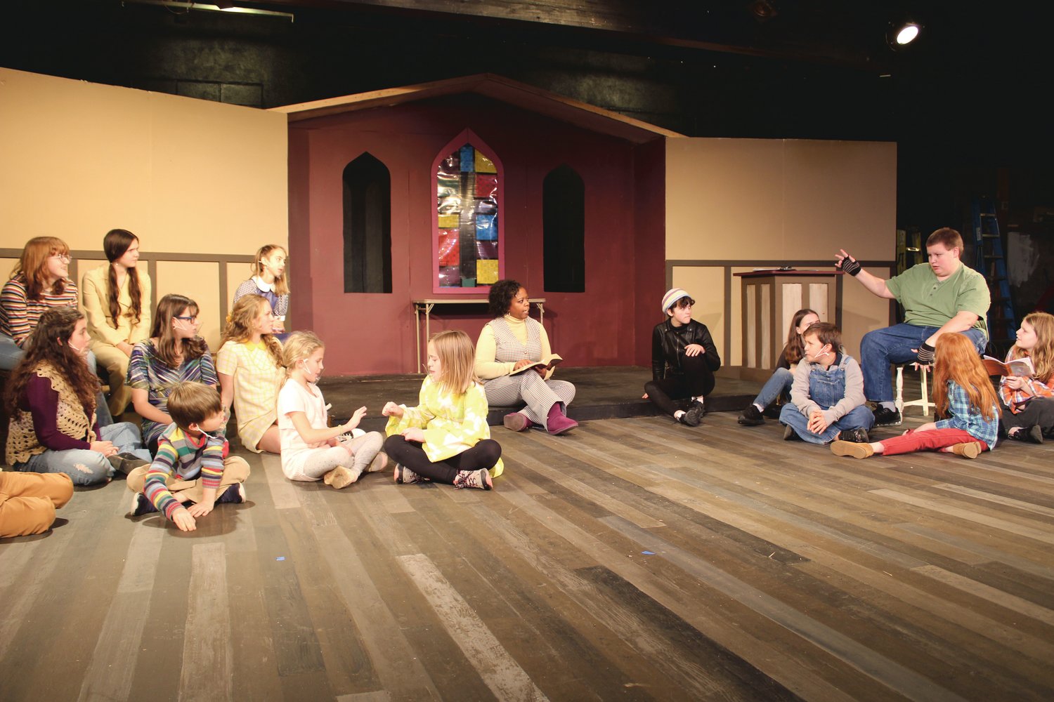 Grace Bradley (portrayed by Andrea Weston-Smart) attempts to teach the Sunday school class, including the rowdy Herdmans, the meaning of Christmas in "The Best Christmas Pageant Ever" opening Dec. 3 at the Evergreen Playhouse in Centralia.
