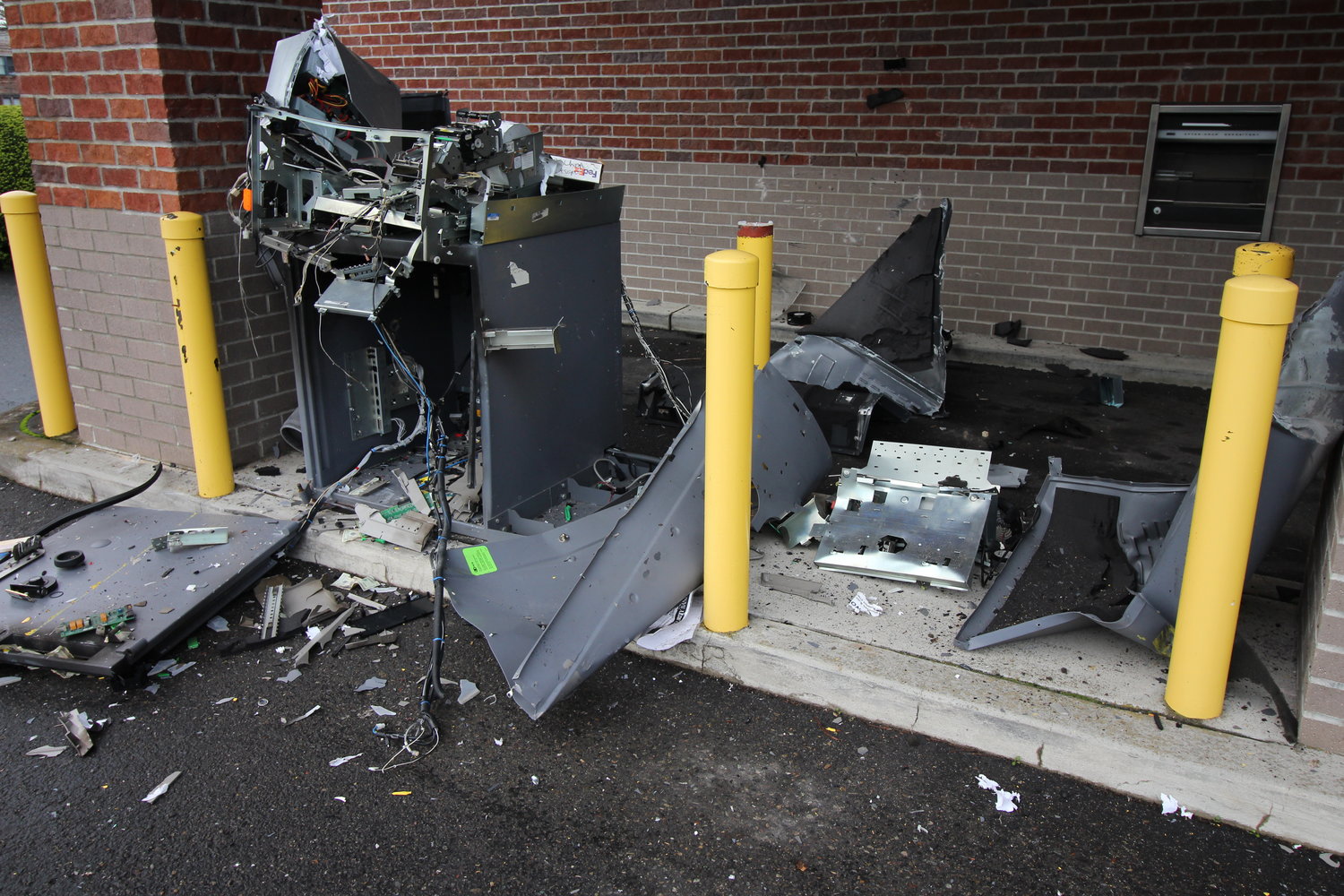 The Centralia Police Department on Monday released photographs of the suspects in a Sunday morning explosion that destroyed an ATM on South Tower Avenue in Centralia. 

An image of the suspects’ vehicle was also released. The suspects were driving a late 1990s or early 2000s light colored four-door Honda Accord. 