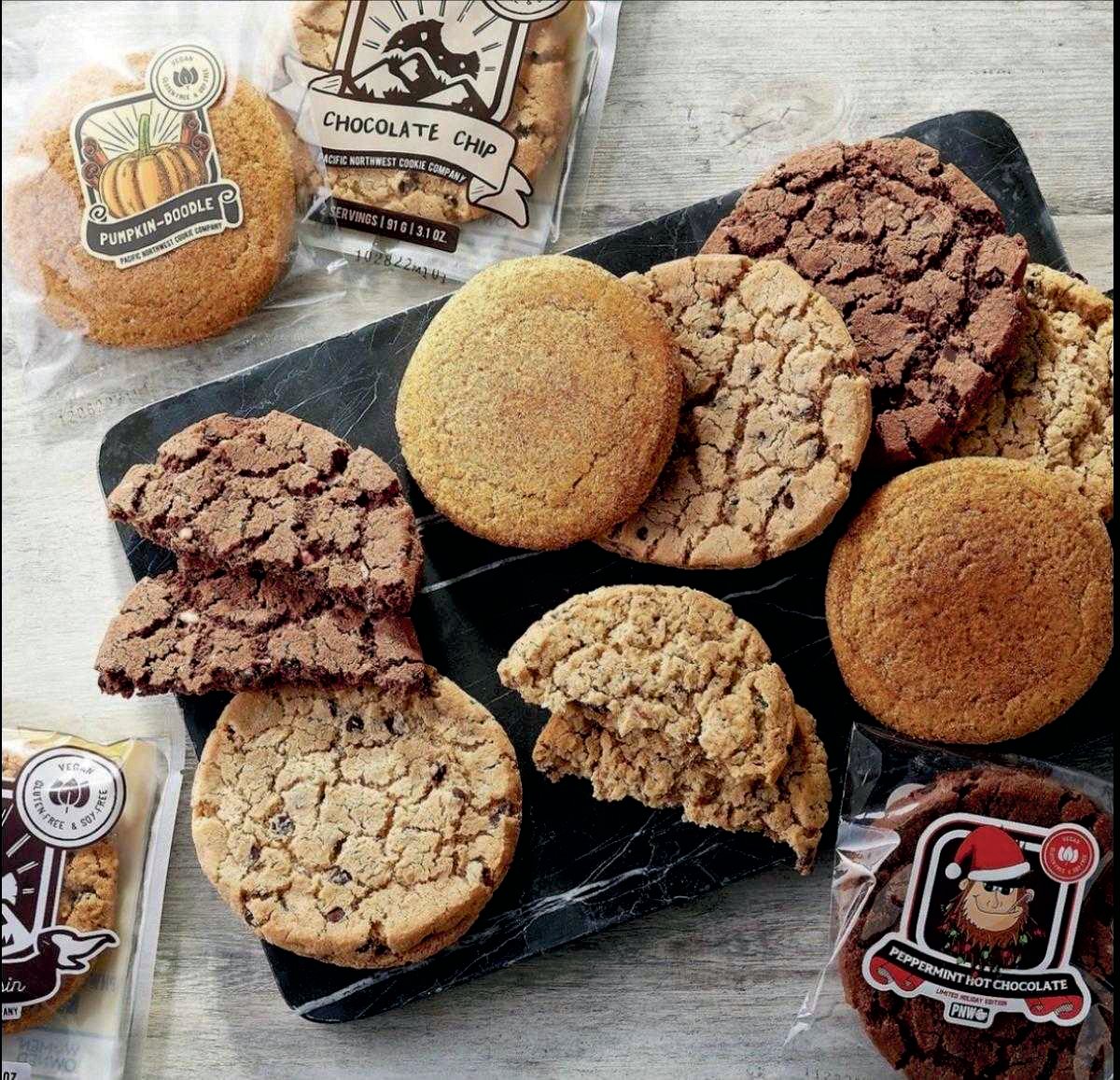 PNW Cookie Co. products are displayed in this photograph provided by Callie Carpenter, owner and founder of the business.