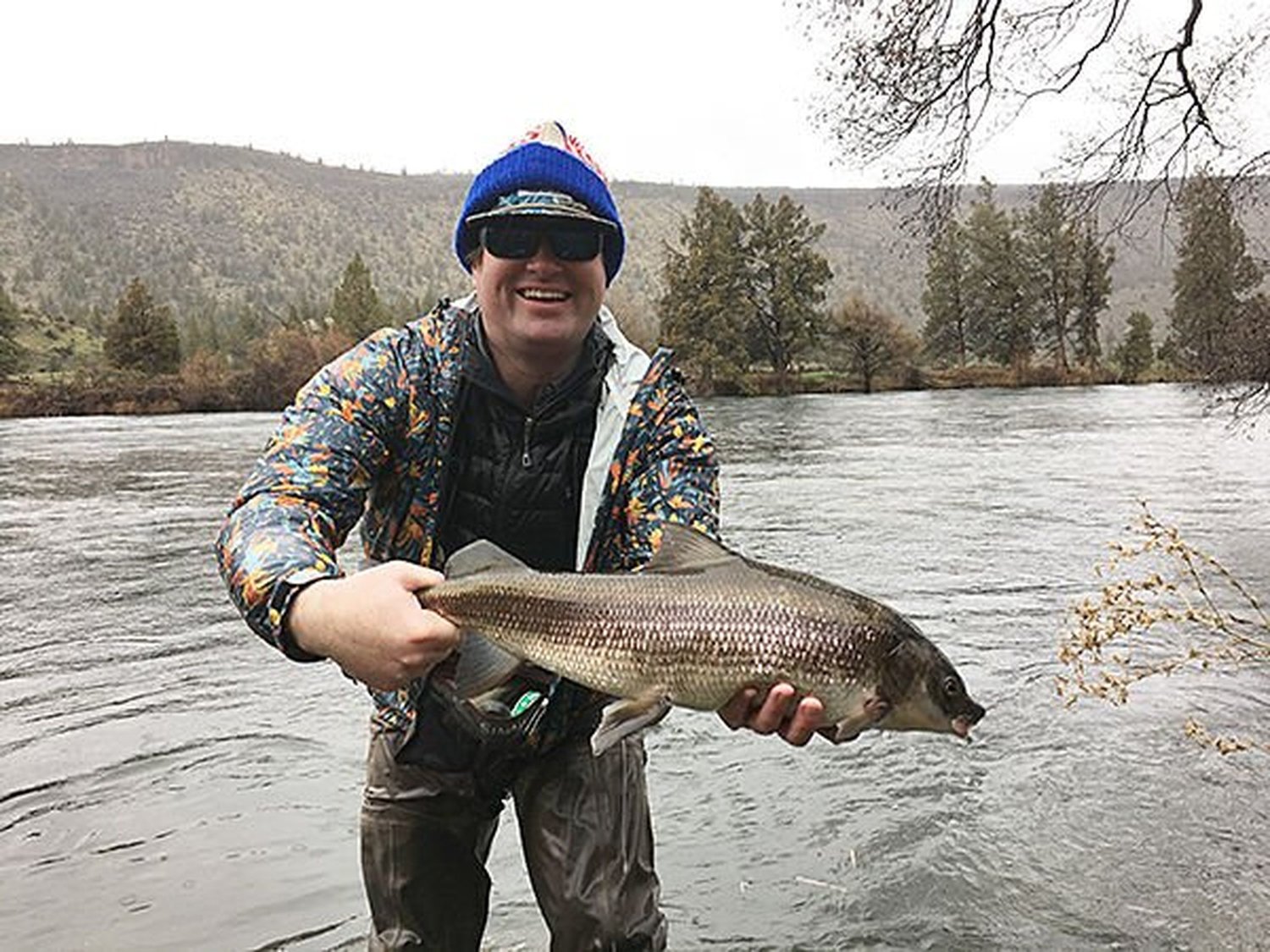 Alex Dietz of Bend, Oregon, was fly fishing with an egg pattern on the Deschutes River outside Warm Springs on Dec. 19 when he hooked a 5-pound, 12-ounce, 24-inch long mountain whitefish with a 14-inch girth.