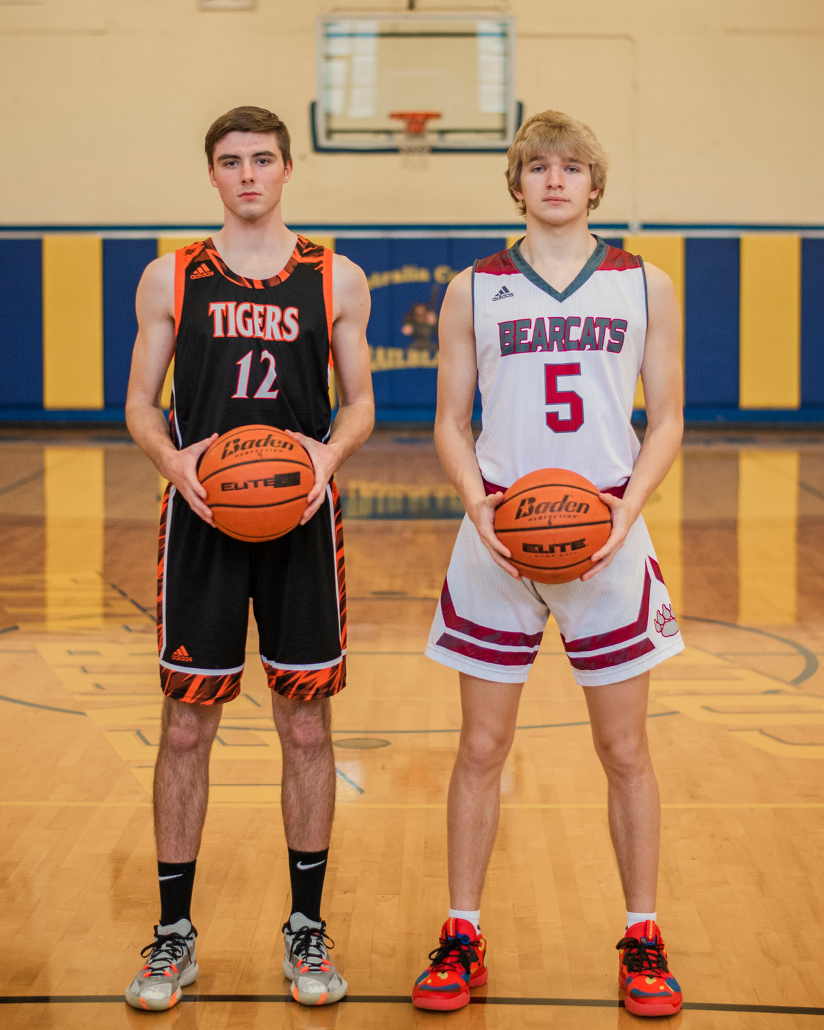 Centralia's Landon Kaut, left, and W.F. West's Dirk Plakinger are The Chronicle's 2021-22 All-Area Boys Basketball co-MVPs.