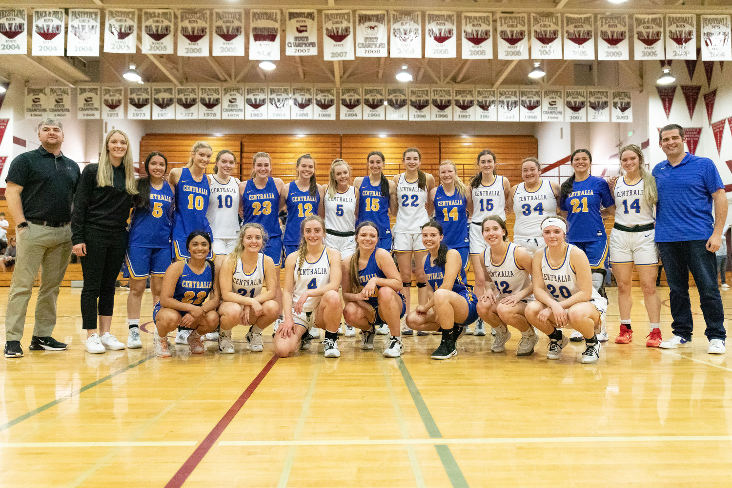 The SWW Senior All-Stars pose after competing in a game March 26 at W.F. West.