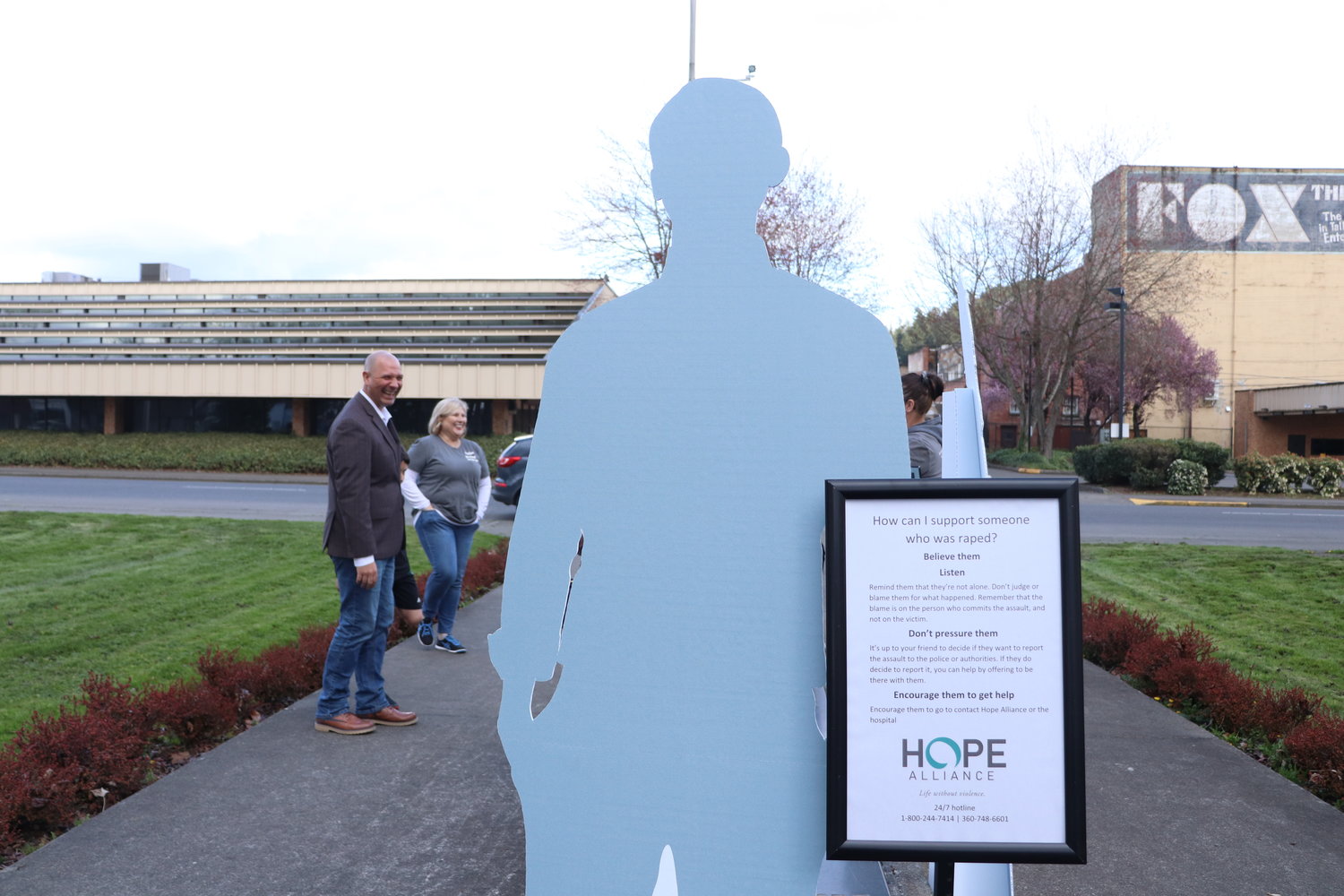 Hope Alliance kicked off Sexual Assault Awareness Month on Thursday with a self-guided walk at George Washington Park, where displays shared facts on sexual assault and created a space to remember sexual assault survivors.