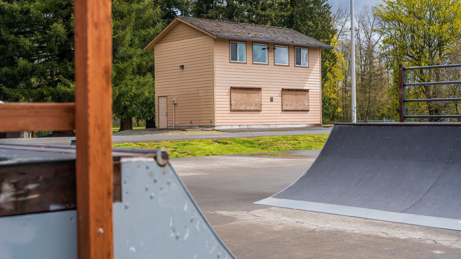 A structure near Rotary Riverside Park is being considered for purpose as a retail shop for skateboarders in Centralia.
