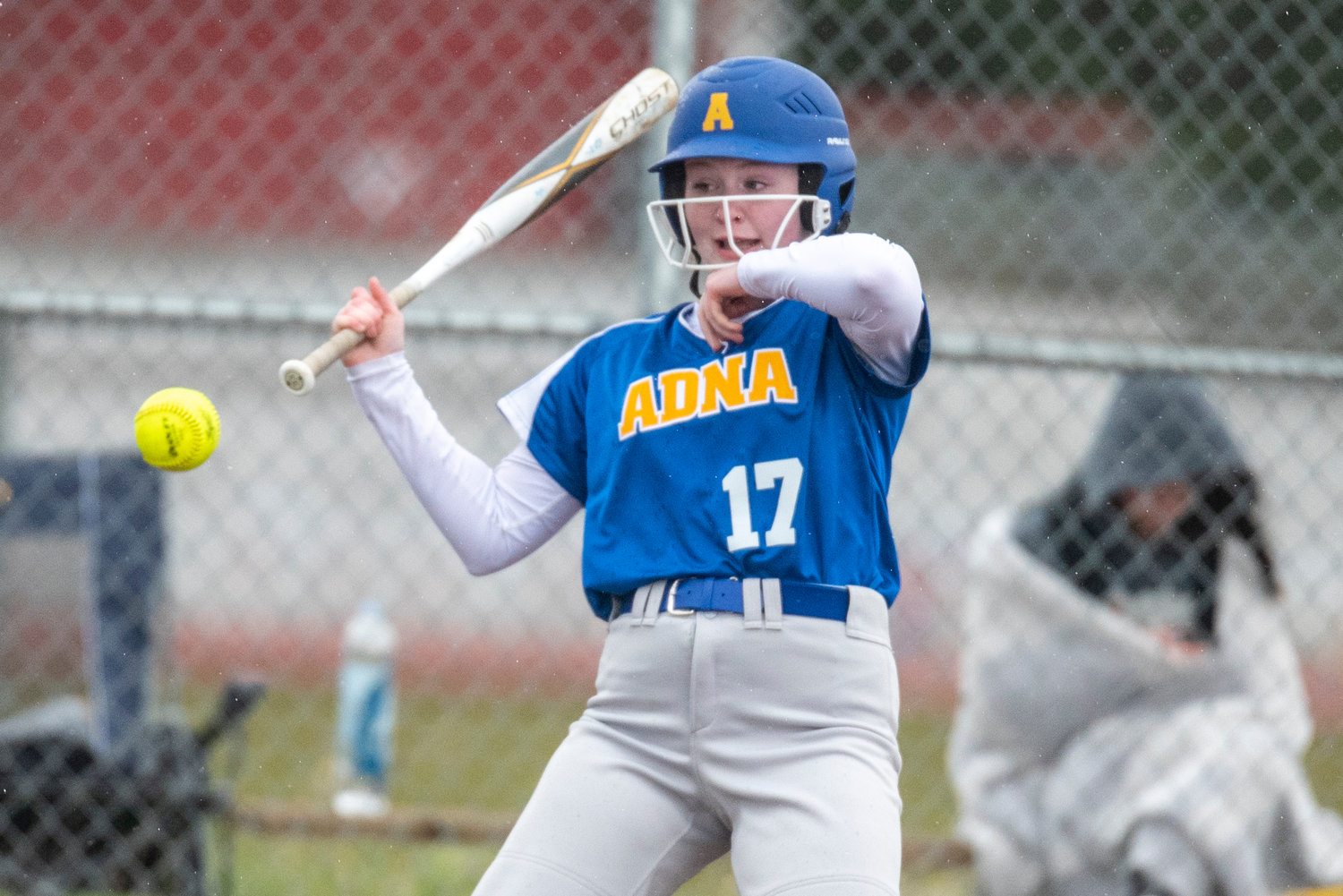 Adna's Julianna Farmer dodges a Winlock pitch during a game at Winlock on April 20.
