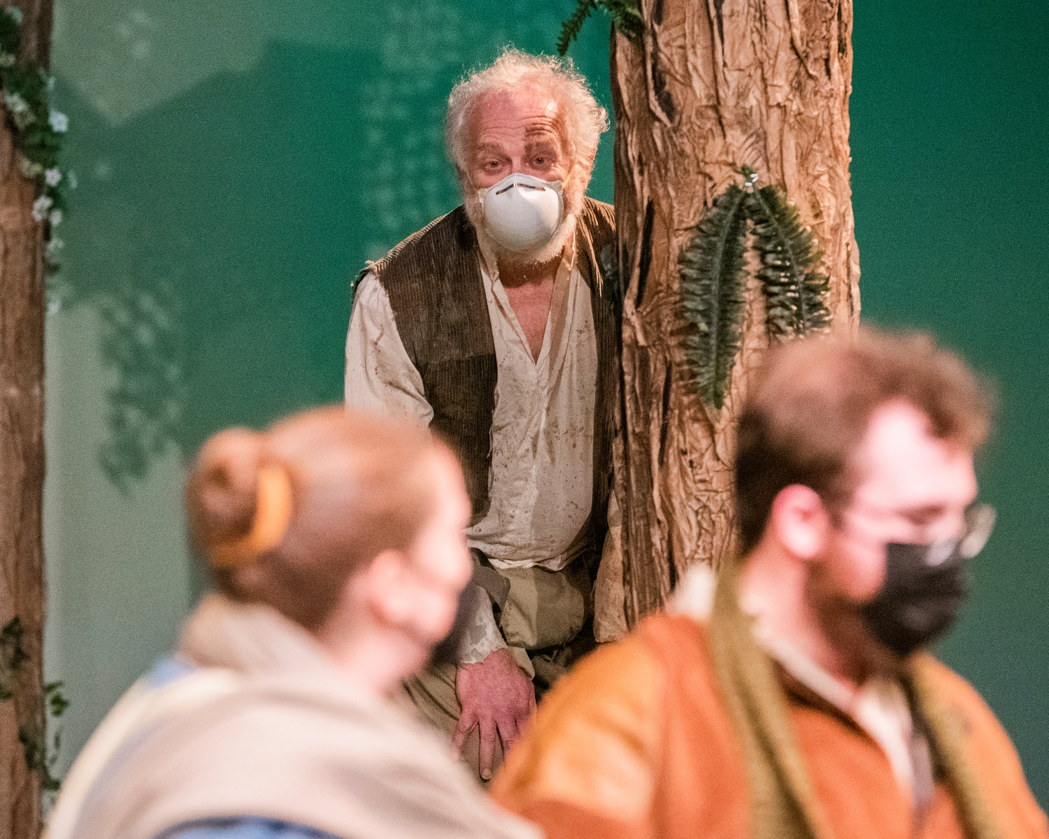 Alan Newman plays a Mysterious Man during dress rehearsals for “Into The Woods,” presented by the Centralia College Theatre program.