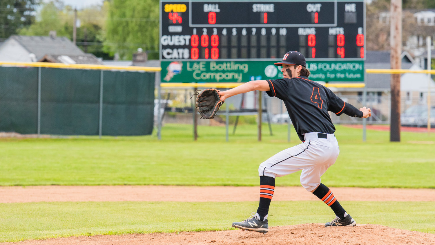 Napavine’s Ashton Demarest (4) throws a pitch during a 2B District 4 Title game against Toutle Lake played Friday afternoon in Chehalis at W.F. West.