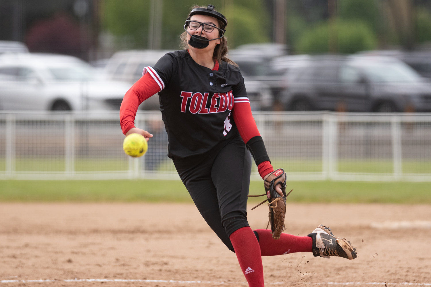 Toledo pitcher Bethany Bowen releases a pitch against PWV in the 2B District 4 tournament at Fort Borst Park May 20.