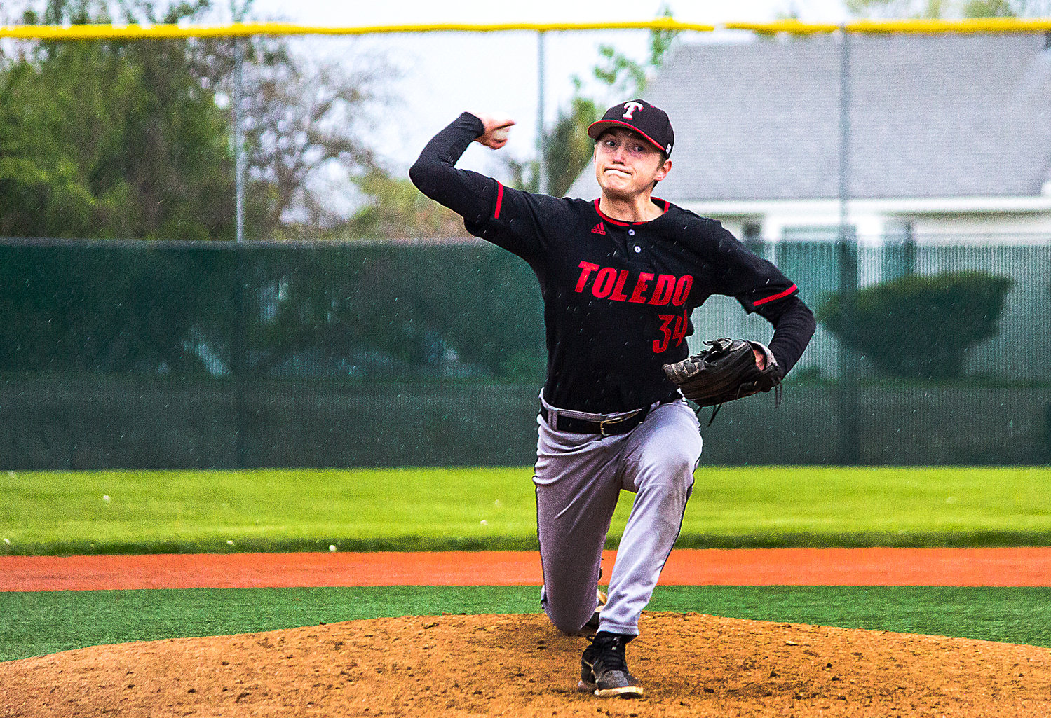 Toledo's Caiden Schultz delivers a pitch during WIAA State 2B Baseball action against Chewelah on Saturday, May 21, at Shadle Park High School in Spokane.