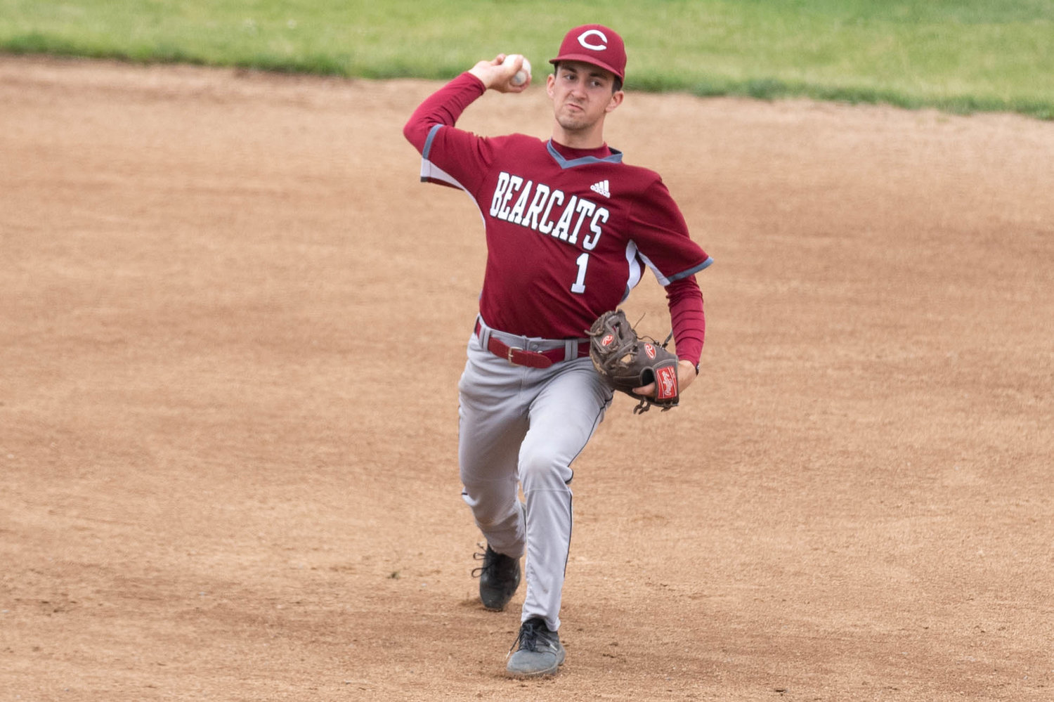 W.F. West shortstop Brock Bunker throws to first for an out against Tumwater in the 2A State Baseball Semifinals at Yakima County Stadium May 27.
