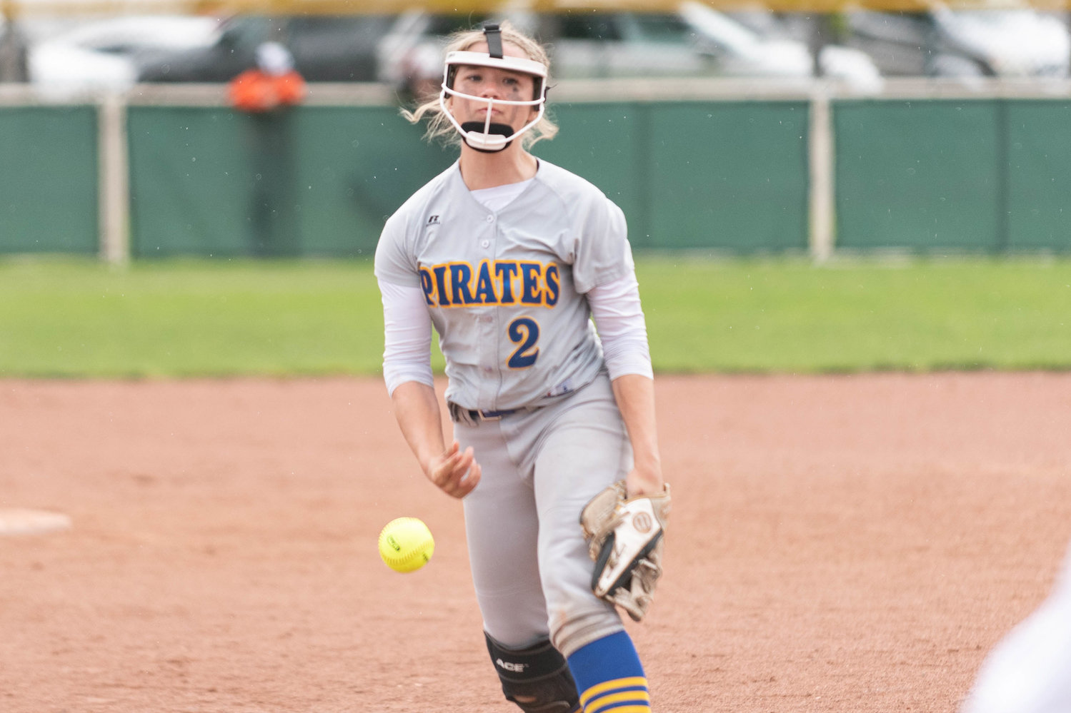 Adna's Ava Simms sends a pitch off against PWV in the 2B state title game May 28 at Gateway Sports Complex in Yakima.