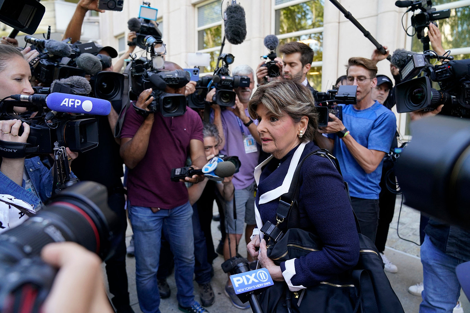 Attorney Gloria Allred, who represented several of Chicago-born R&B singer R. Kelly's victims, arrives for the sentencing hearing at Brooklyn Federal Court in New York, on June 29, 2022. (Timothy A. Clary/AFP via Getty Images/TNS)