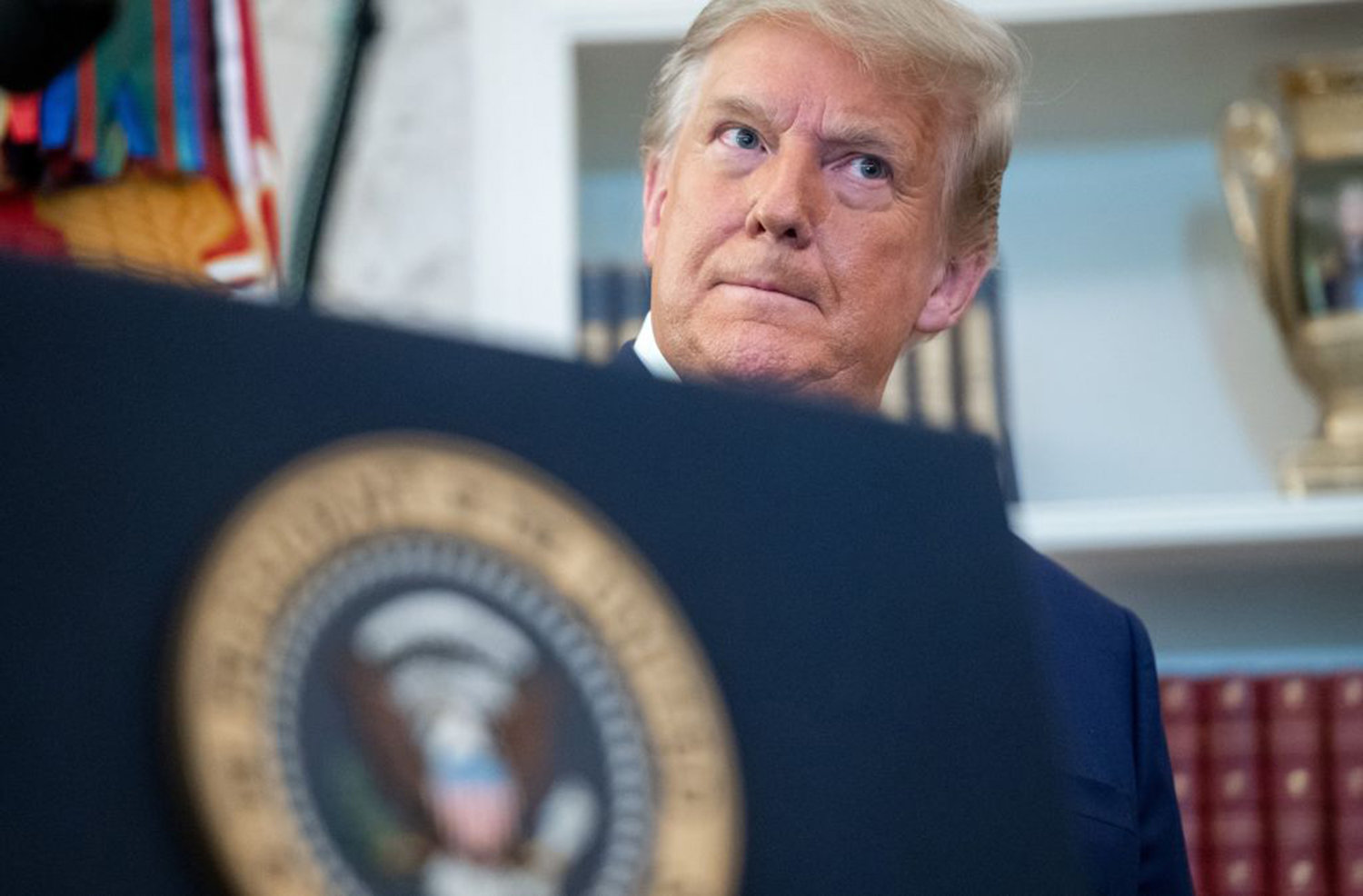 U.S. President Donald Trump in the Oval Office of the White House in Washington, D.C., on Dec. 7, 2020. Trump teased a 2024 bid in an interview Thursday. (Saul Loeb/AFP via Getty Images/TNS)