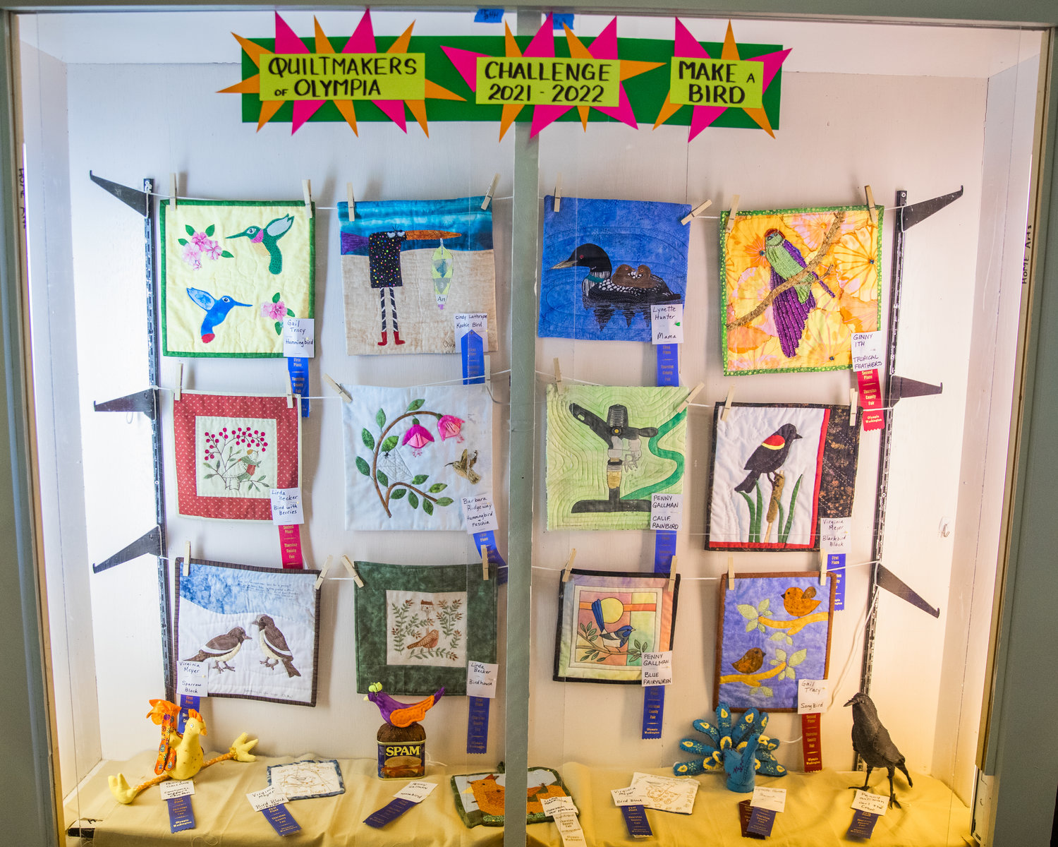 The Quiltmakers of Olympia challenge was “Make a Bird,” on display during the Thurston County Fair on Thursday in the Home Arts building.
