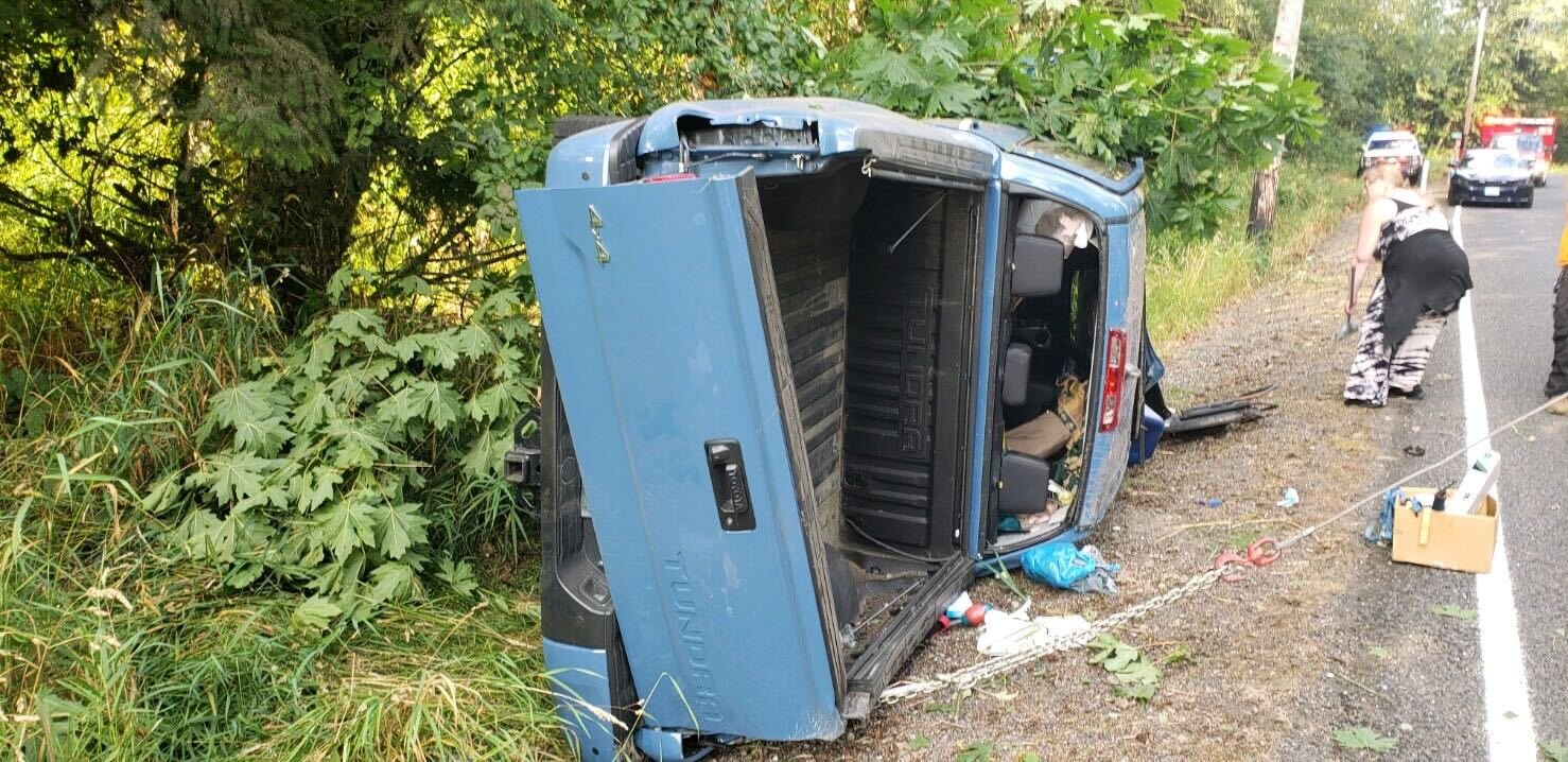 A Napavine man is facing multiple felony charges after he allegedly stole a vehicle from a Chehalis driveway — with the owner briefly hanging onto the side as the vehicle sped away — before totaling the vehicle in a rollover collision in Centralia on Friday morning. 