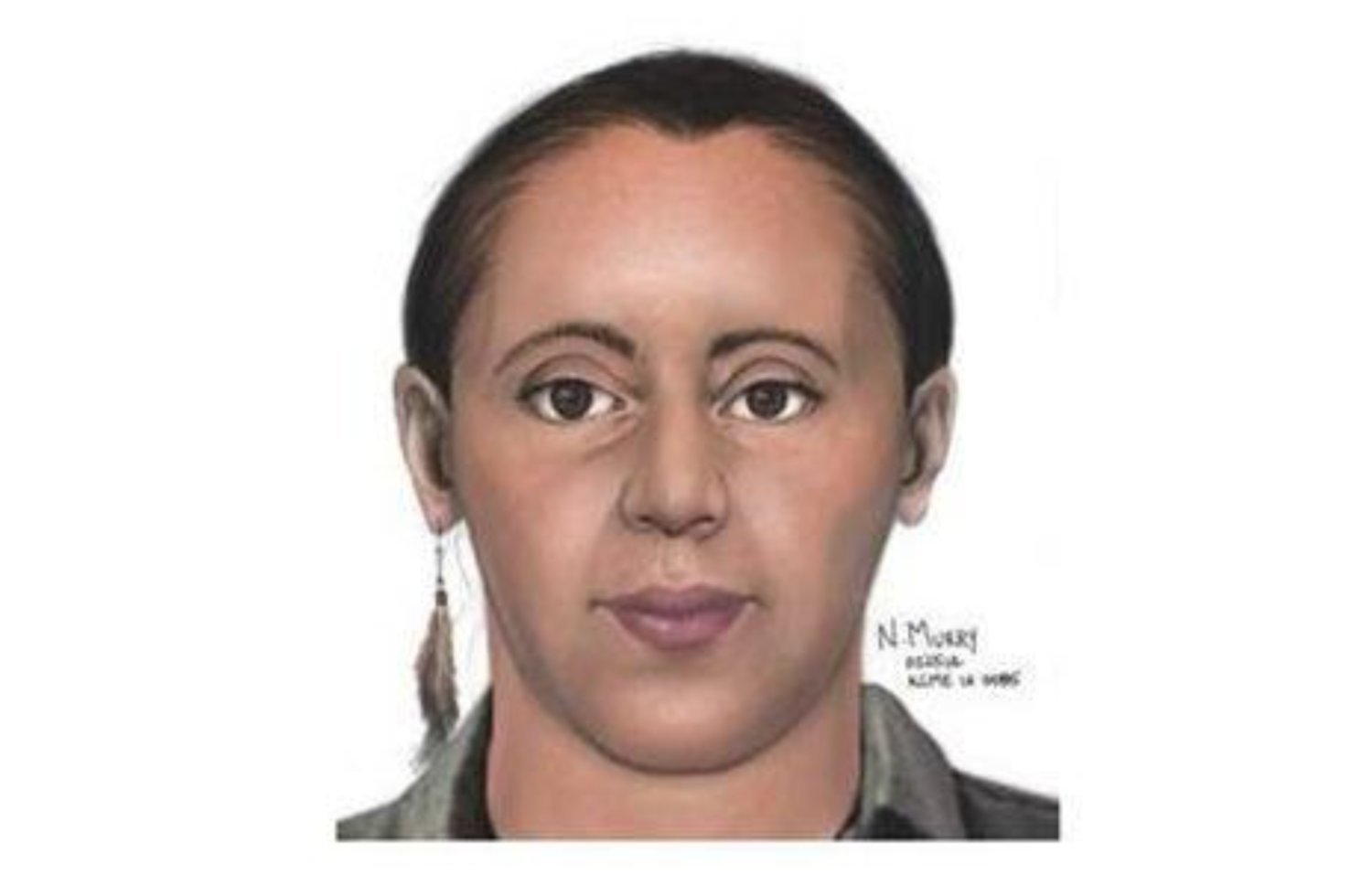 Helen Doe, who is believed to have been Native, died on May 14, 1991 when the semi tractor-trailer she was riding in rear-ended another on Interstate 5 near Kalama, Wash. Washington State Patrol investigators still hope to identify her and released this recreation of what she may have looked like by forensic artist Natalie Murry.