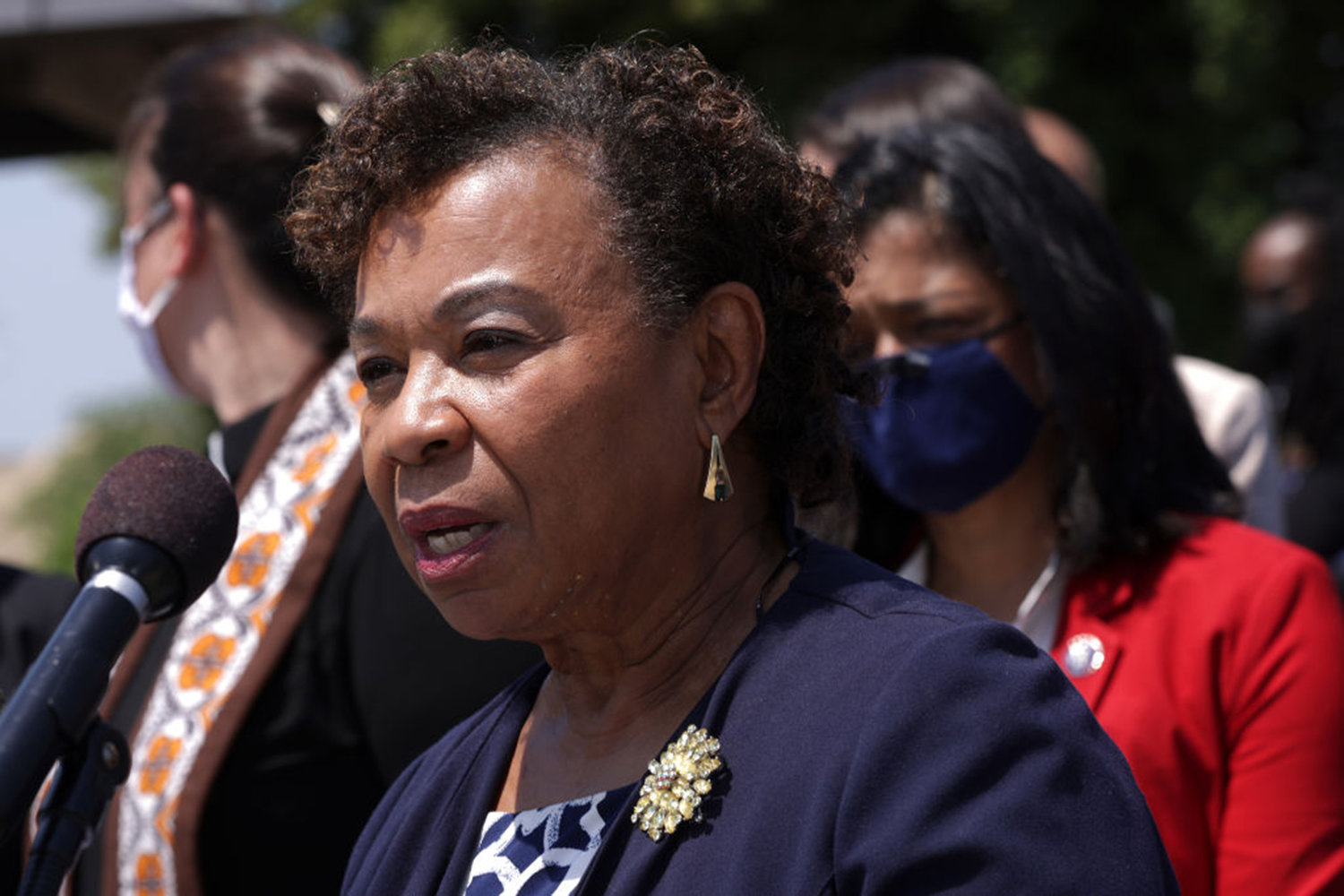 U.S. Rep. Barbara Lee, D-Calif., at a news conference outside the U.S. Capitol May 20, 2021, in Washington, D.C. (Alex Wong/Getty Images/TNS)